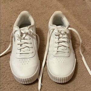 Puma White Women's Sneakers with soft foam insert